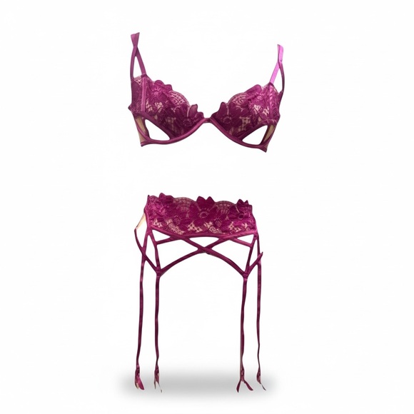 For Love And Lemons Other - For Love & Lemons Aimee Bra Garter Set Lace Lingerie NWT Size Medium ❤️